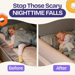 ComfyBumpy convex design rail offers extra stability during night.