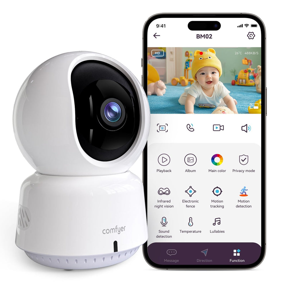 Comfyer baby monitor 2K resolution delivers clear detail for daytime and nighttime baby monitoring.