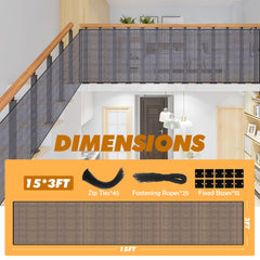 COMIKO Banister Guard package contents shows complete kit for quick, tool-free installation.