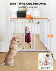 COMOMY gate spans 40-6 inch wide opening for large doorways.