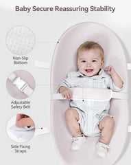 COMOMY contoured wall design helps prevent baby rolling