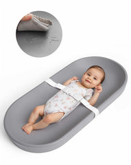 COMOMY baby changing pad on dresser with wipeable surface for quick cleanups