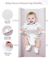 COMOMY changing pad includes safety belt to help secure baby