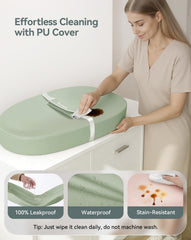 COMOMY changing pad with vegan leather soft-touch surface for baby comfort