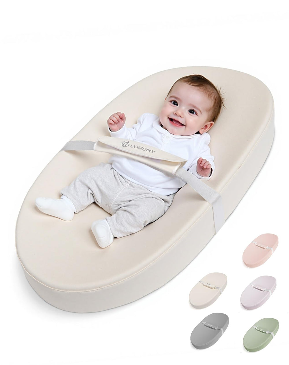 COMOMY baby changing pad waterproof cover is wipe-clean and mess-ready during diaper changes.