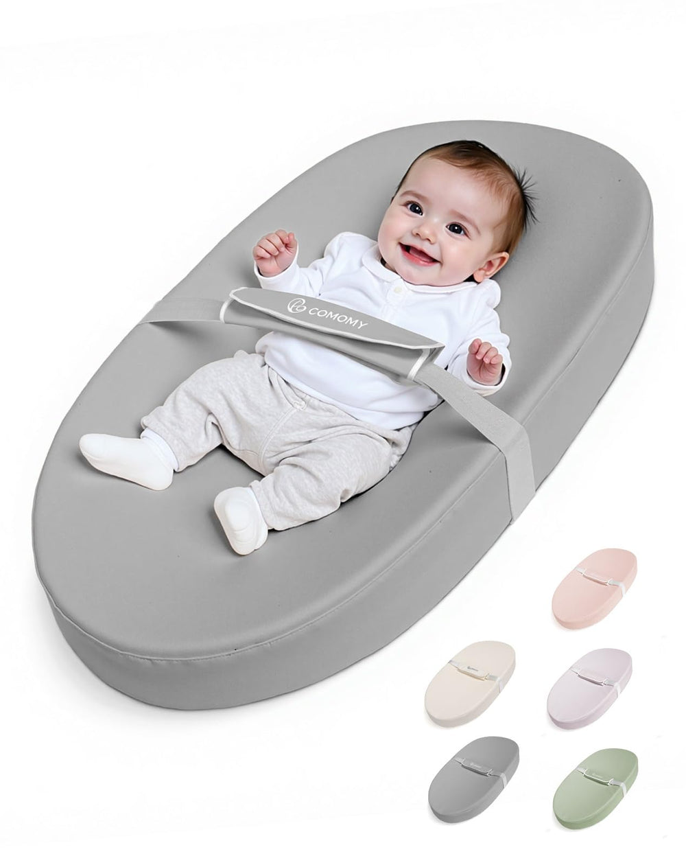 COMOMY baby changing pad with waterproof cover for easy wipe-clean diaper changes
