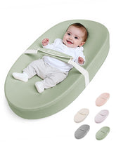 COMOMY baby changing pad wipeable cover close-up showing easy cleanup
