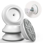 COMOMY wall cup assembly demonstrates quick tool-free setup for wall protection.