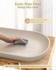 COMOMY pad made of waterproof PU resists spills for easy cleanup