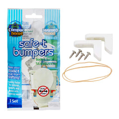 COMPAC HOME Safe-T-Bumpers installation setup highlights easy fit for seniors and kids.