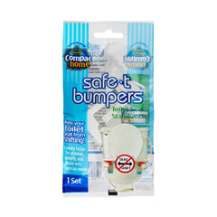 COMPAC HOME Safe-T-Bumpers closeup stabilizes toilet seats for wobble-free use.