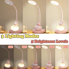 CompraFun pink rabbit night light provides soft glow for bedtime comfort