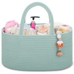 COMSE diaper caddy front view shows portable nursery storage for busy parents