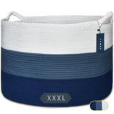 COMSE blanket basket white cotton rope for tidy nursery organization.