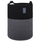 COMSE extra large blanket basket closeup weave showing sturdy cotton rope storage.