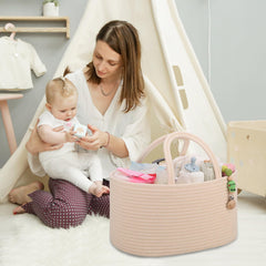 COMSE diaper caddy removable divider, doubles as toy storage.