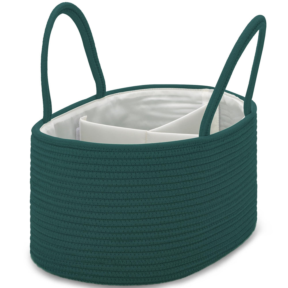 COMSE large diaper caddy with sturdy handles for easy changing-table organization.