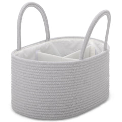 COMSE large diaper caddy with handles on a changing table for easy nursery storage