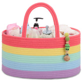 COMSE Rainbow diaper caddy full view showing organized nursery storage and accessibility
