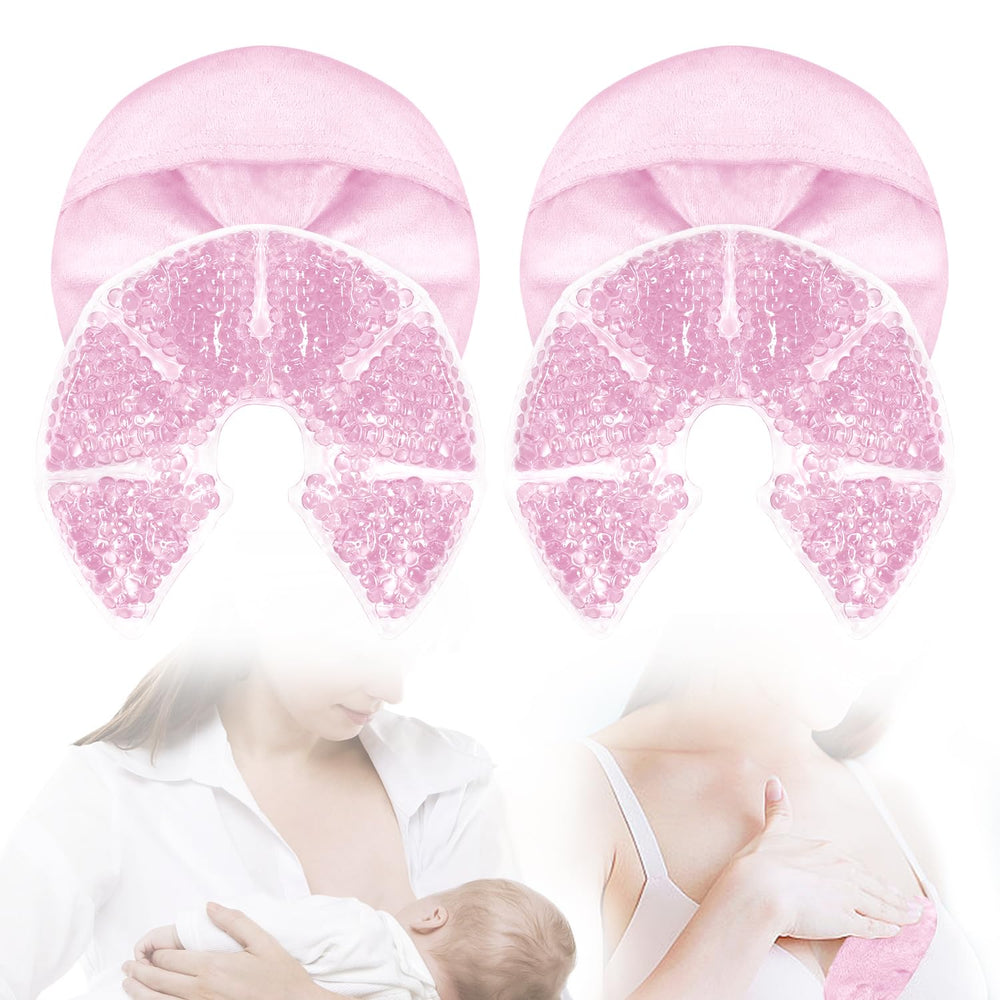 CONBELLA breast ice pack 19 pink provides soothing cold relief for engorgement and swelling.