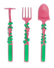 Constructive Eating left handed spoon ready for toddlers needing comfortable grip.