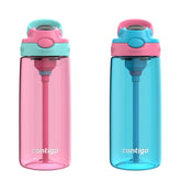 Contigo Aubrey bottle Azalea-Jade lid view for easy, spill-proof sipping.