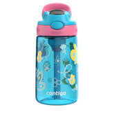 Contigo Kid's AutoSpout bottle close-up with open lid for easy one-handed drinking.