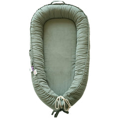 CooCooBaby infant lounger sage corduroy cover provides cozy support for newborns
