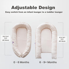 CooCooBaby Infant Lounger with sitting-up support image emphasizes stability during playtime and gentle transitions.