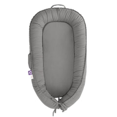 CooCooBaby Infant Lounger slate gray cover closeup showing breathable fabric and comfort