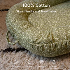 CooCooBaby infant lounger with plush-fill cushions comfy tummy time.