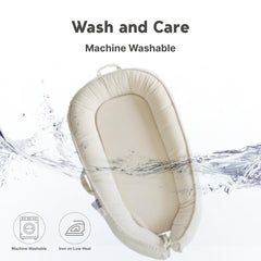 CooCooBaby lounger adjustable ends shows growth-fit design for years of use.