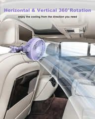 Coohea stroller fan purple USB-C charging keeps you cool while powering up.
