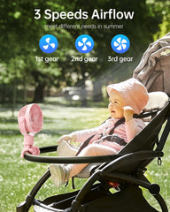 Detachable head of Coohea Stroller Fan for easy charging and desktop use