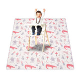 CoolaPeach Splat Mat crocodile pattern 43x43 protects floors during messy meals.