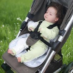 COOLBEBE materials image highlights organic cotton and breathable resin cotton for comfort