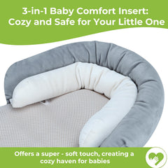 COOLBEBE sandwich mesh liner breathes well to keep baby cool in warm days