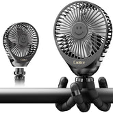Coolice stroller fan clip-on with removable head for easy charging on the go.