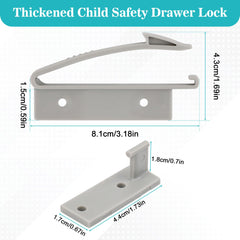 Coolrunner thickened drawer lock with adhesive tape offers strong, easy mounting for safety.