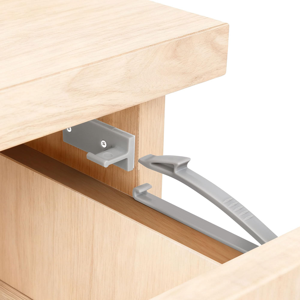 Coolrunner thickened drawer lock inside design keeps drawers discreetly safe for kids.