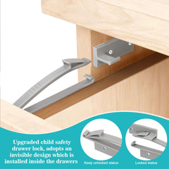 Coolrunner thickened drawer lock screw-entry highlights durable fastening for lasting protection.