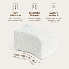 Coop Home Goods adjustable foam inserts customize knee pillow fit for personalized comfort