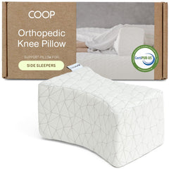 Coop Home Goods leg-support knee pillow for side sleepers supports alignment and comfort