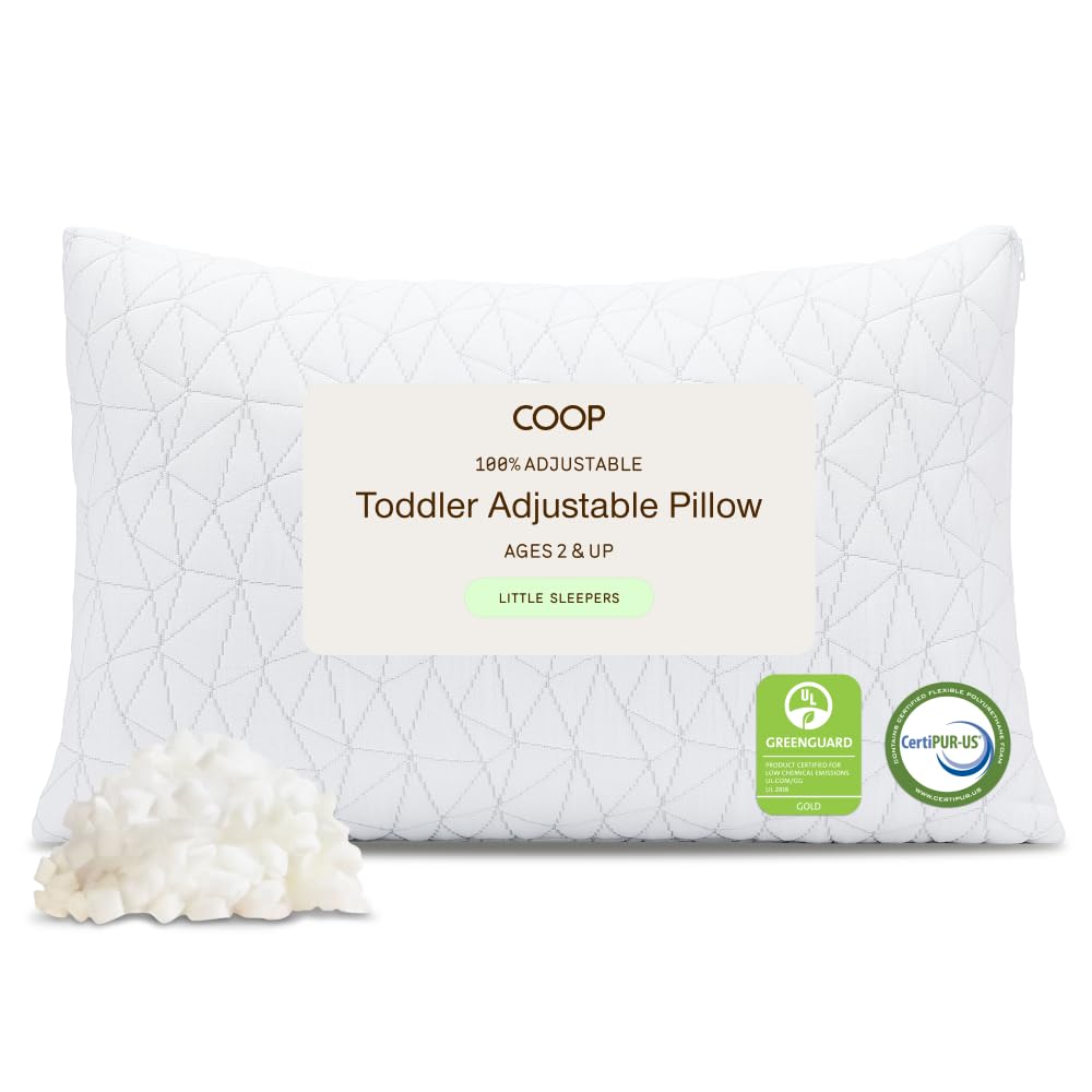 Coop Home Goods toddler pillow closeup cover showing breathable, plush fabric
