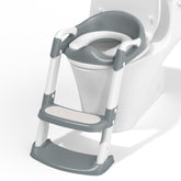 COOSEYA potty training toilet grey with step-stool provides stable toddler access.