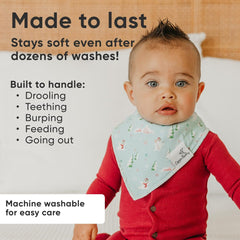 Copper Pearl bibs feature stylish prints for everyday wear and teething messes.