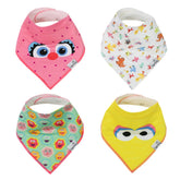 Copper Pearl Abby and Pals bibs front view showing absorbent bandana style.