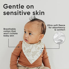 Copper Pearl bandana bibs interior and exterior with dual-layer absorbency for heavy drool
