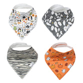 Copper Pearl Bones bib front view shows absorbent, stylish bandana design