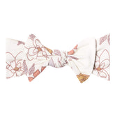 Copper Pearl baby bows show premium soft fabric for gentle comfort